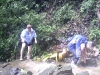 Climbing a waterfall....not easy